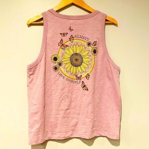 Urban Nation Butterfly/Sunflower “Always Love Yourself” Tank Size XL
